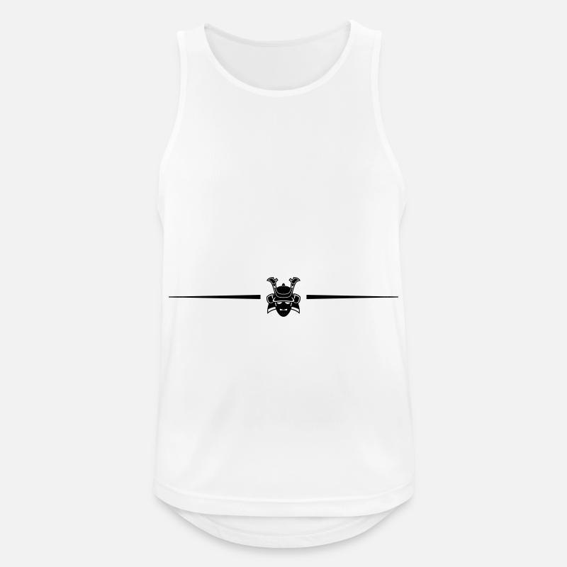Samurai Helmet Line - Men's Breathable Tank Top - white