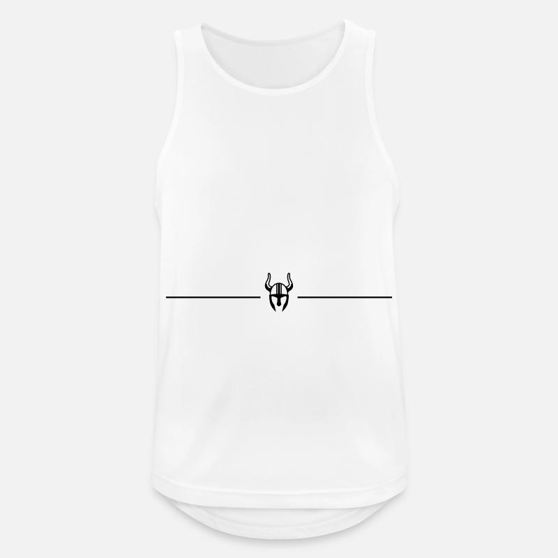 Wikinger Helm Linie - Männer Tank Top atmungsaktiv - Weiß