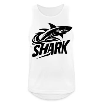 Shark - Männer Tank Top atmungsaktiv - Weiß - Vorne - Nick (188cm)