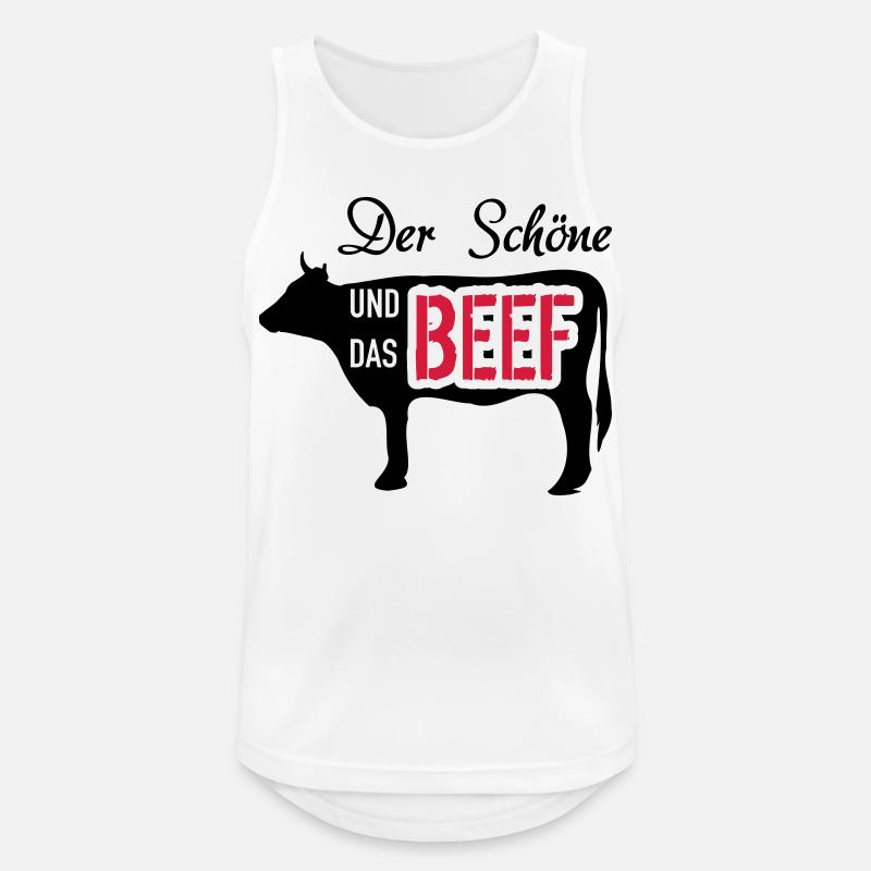 Der Schöne und das Beef - Männer Tank Top atmungsaktiv - Weiß