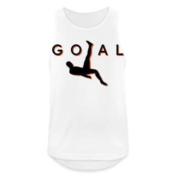 Fußball Fallrückzieher Tor - Männer Tank Top atmungsaktiv - Weiß - Vorne - Nick (188cm)