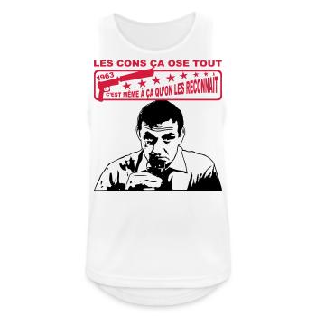 les cons ça ose tout 1963 lino ventura - Débardeur respirant Homme - blanc - Devant - Nick (188cm)