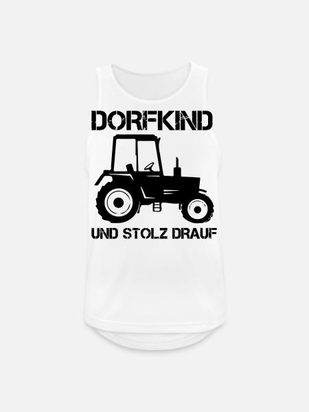 traktor dorfkind - Männer Tank Top atmungsaktiv - Weiß