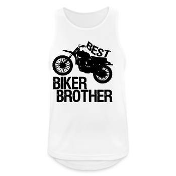 Biker Brother motocycliste cadeau - Débardeur respirant Homme - blanc - Devant - Nick (188cm)