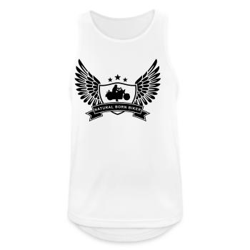 natural_born_biker_1 - Männer Tank Top atmungsaktiv - Weiß - Vorne - Nick (188cm)