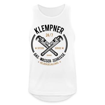 Klempner - Gas, Wasser, Scheiße - Männer Tank Top atmungsaktiv - Weiß - Vorne - Nick (188cm)