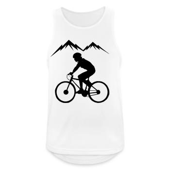 Biker mountains background - Men's Breathable Tank Top - white - Front - Nick (188cm)