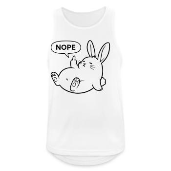 Non, Lapin | Déclaration de lapin coquin - Débardeur respirant Homme - blanc - Devant - Nick (188cm)