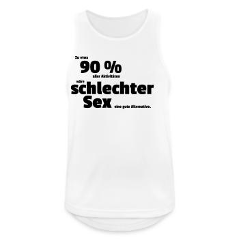 Schlechter Sex - Männer Tank Top atmungsaktiv - Weiß - Vorne - Nick (188cm)