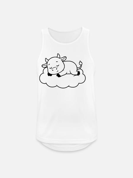 Sleeping Cow Cloud Dream Baby - Men's Breathable Tank Top - white