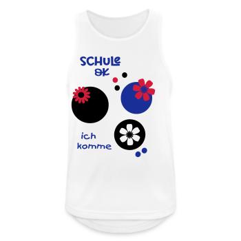 Schule ok - Männer Tank Top atmungsaktiv - Weiß - Vorne - Nick (188cm)