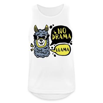 NO DRAMA - LLAMA - Débardeur respirant Homme - blanc - Devant - Nick (188cm)