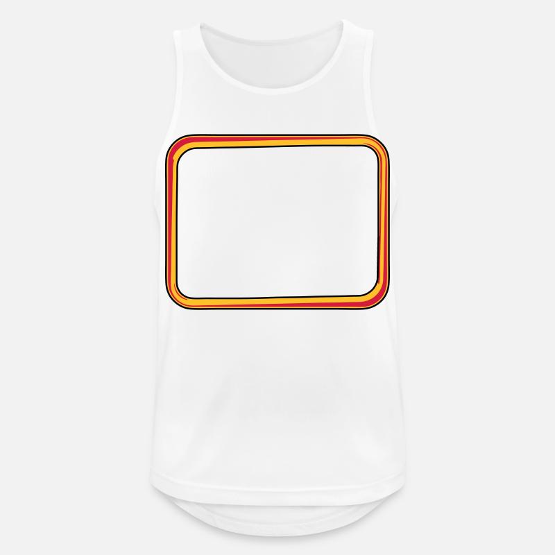 text frame fire - Men's Breathable Tank Top - white