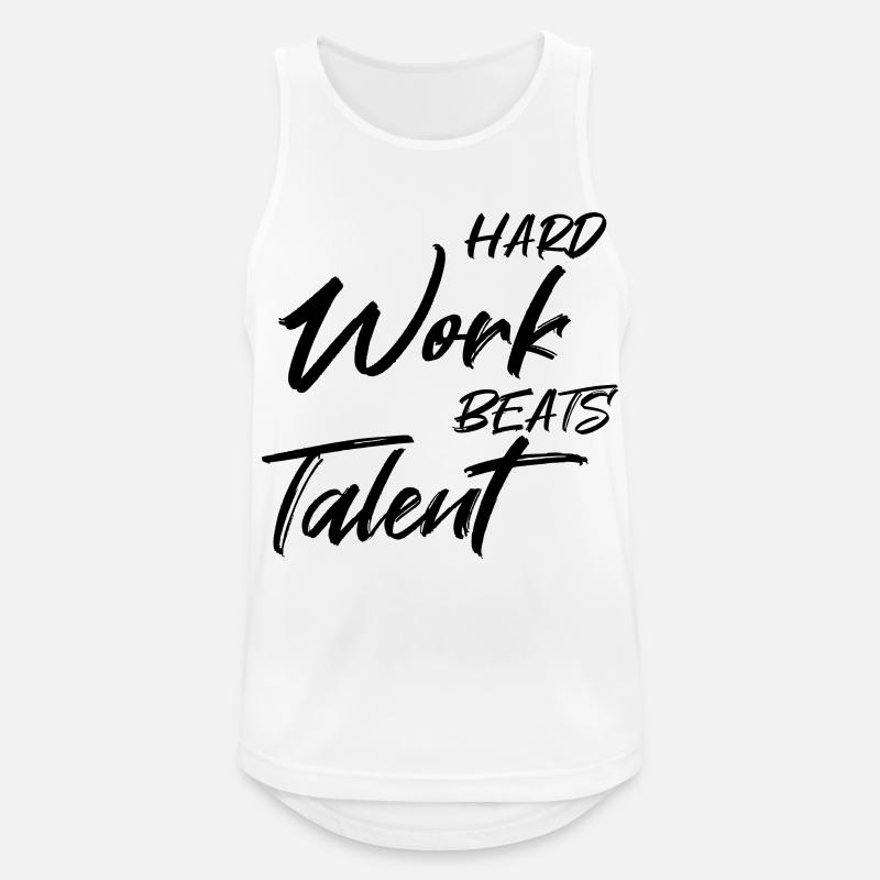 Hard work beats talent - Men's Breathable Tank Top - white