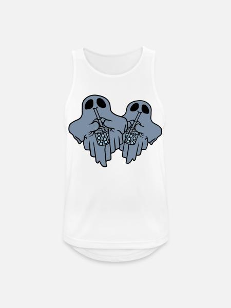 2 Bubble Tea Ghosts - Men's Breathable Tank Top - white