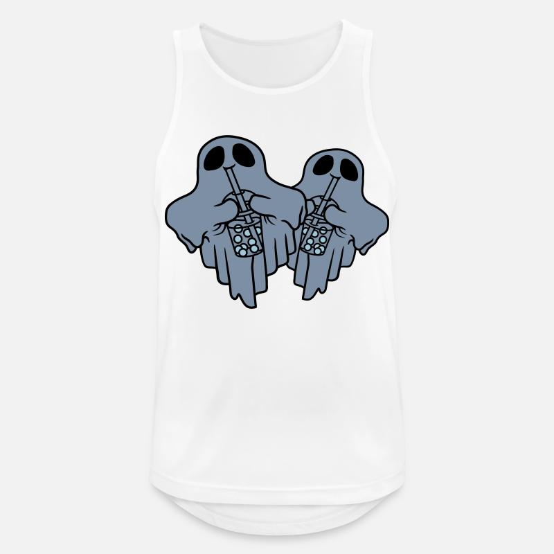 2 Bubble Tea Geister - Männer Tank Top atmungsaktiv - Weiß