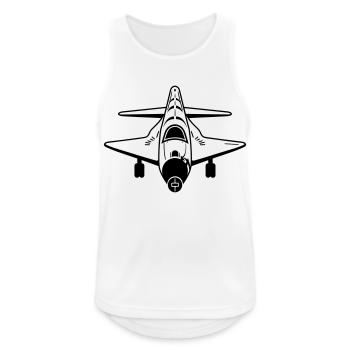 Avion de chasse - Débardeur respirant Homme - blanc - Devant - Nick (188cm)