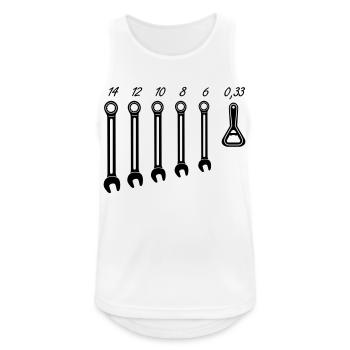 Werkzeug & Flaschenöffner - Männer Tank Top atmungsaktiv - Weiß - Vorne - Nick (188cm)