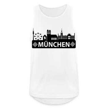Skyline München - - Männer Tank Top atmungsaktiv - Weiß - Vorne - Nick (188cm)