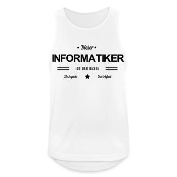 Bester Informatiker - Männer Tank Top atmungsaktiv - Weiß - Vorne - Nick (188cm)