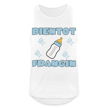 BIENTOT FRANGIN - Débardeur respirant Homme - blanc - Devant - Nick (188cm)