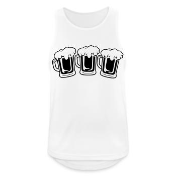 Team 3 Maßkrug - Men's Breathable Tank Top - white - Front - Nick (188cm)