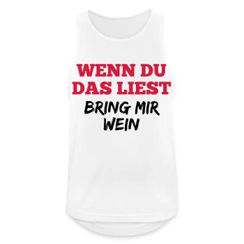 Lustig Wein Sprüche Geburtstag Geschenk - Männer Tank Top atmungsaktiv - Weiß - Vorne - Nick (188cm)