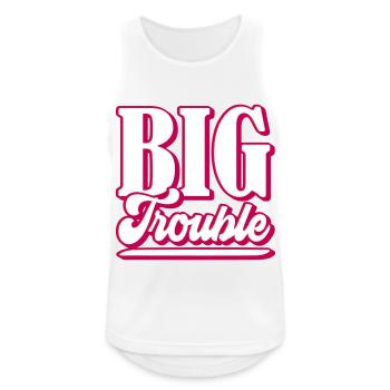 Big Trouble | Farben änderbar - Männer Tank Top atmungsaktiv - Weiß - Vorne - Nick (188cm)