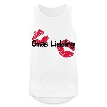 Omas Liebling - Männer Tank Top atmungsaktiv - Weiß - Vorne - Nick (188cm)