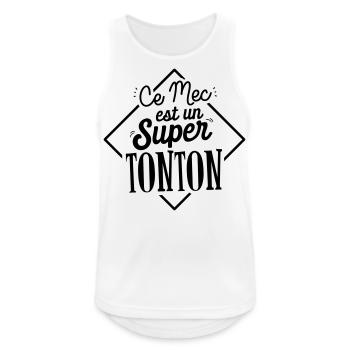 Super Tonton - cadeau - Débardeur respirant Homme - blanc - Devant - Nick (188cm)
