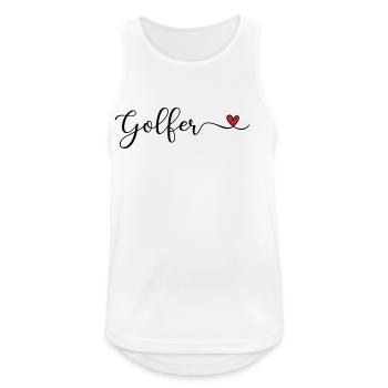 Golfer - Männer Tank Top atmungsaktiv - Weiß - Vorne - Nick (188cm)