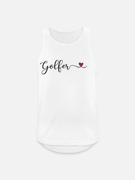 Golfer - Männer Tank Top atmungsaktiv - Weiß