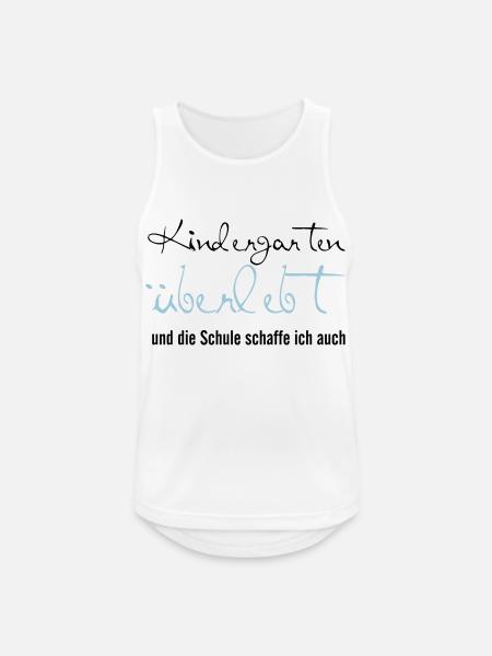 Kindergarten überlebt - Männer Tank Top atmungsaktiv - Weiß
