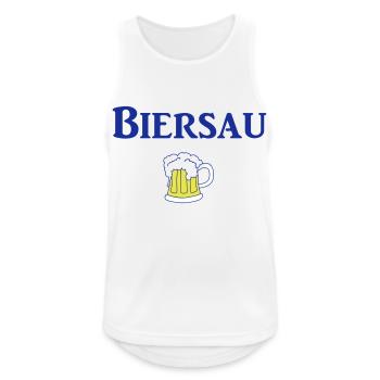 Biersau - Männer Tank Top atmungsaktiv - Weiß - Vorne - Nick (188cm)