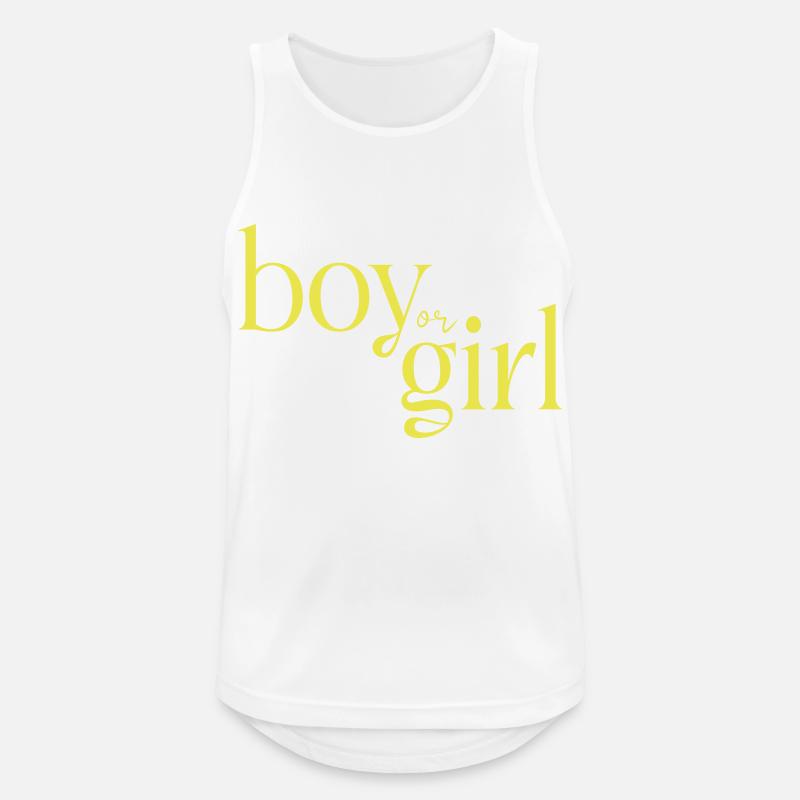 Junge oder Mädchen - Männer Tank Top atmungsaktiv - Weiß