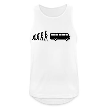 Bus / Conducteur / Travail / Métier / Job - Débardeur respirant Homme - blanc - Devant - Nick (188cm)