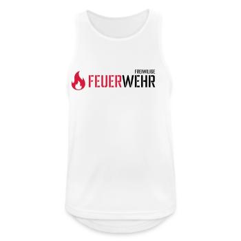Feuerwehr - Männer Tank Top atmungsaktiv - Weiß - Vorne - Nick (188cm)