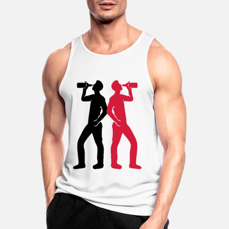 Trinker Bier Silhouette Männer Tank Top atmungsaktiv