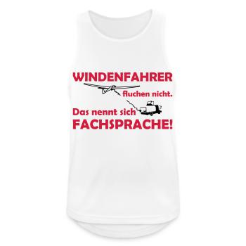 windenfahrer fluchen nicht segelflieger - Männer Tank Top atmungsaktiv - Weiß - Vorne - Nick (188cm)