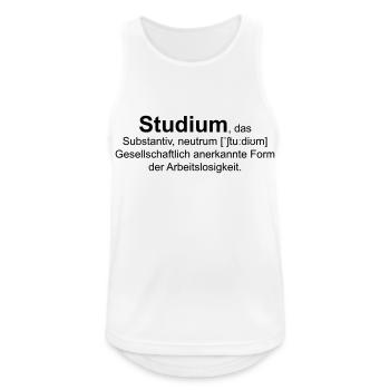 Studium, das - Männer Tank Top atmungsaktiv - Weiß - Vorne - Nick (188cm)