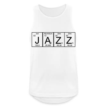 JAZZ Musik mit Periodensystem - Männer Tank Top atmungsaktiv - Weiß - Vorne - Nick (188cm)