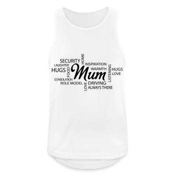 Mama - Männer Tank Top atmungsaktiv - Weiß - Vorne - Nick (188cm)