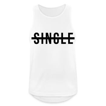 Kein Single mehr - Männer Tank Top atmungsaktiv - Weiß - Vorne - Nick (188cm)
