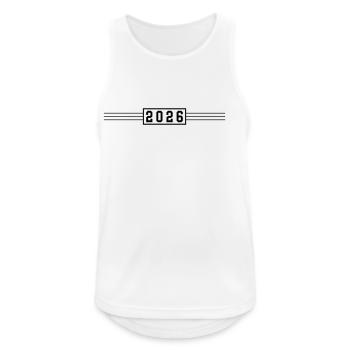 2026 year line - Men's Breathable Tank Top - white - Front - Nick (188cm)