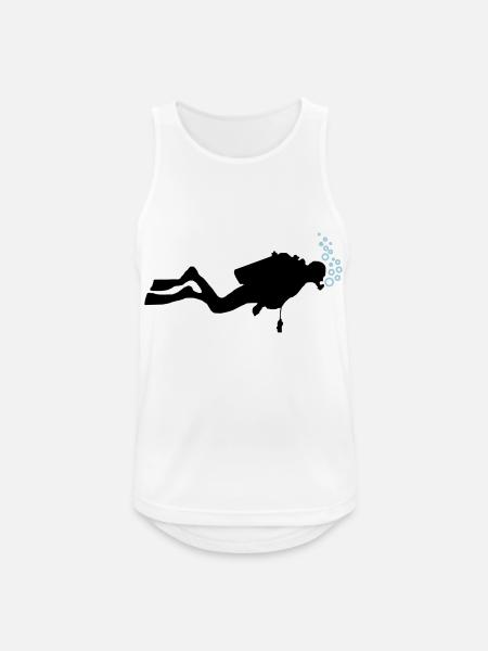Taucher Luftblasen - Männer Tank Top atmungsaktiv - Weiß