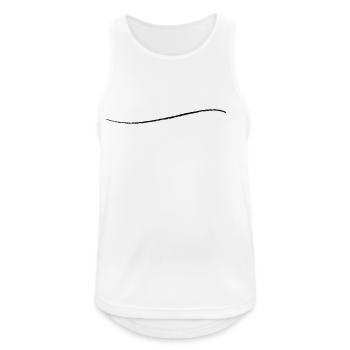 curved stroke modern creative underlined - Men's Breathable Tank Top - white - Front - Nick (188cm)