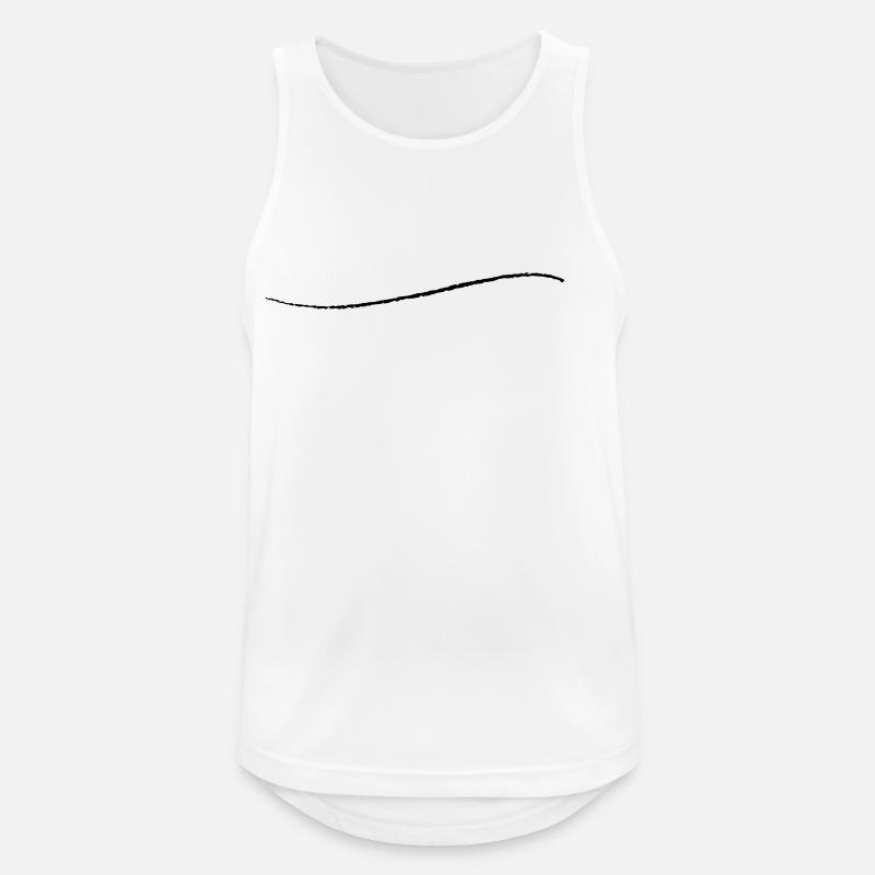 curved stroke modern creative underlined - Men's Breathable Tank Top - white