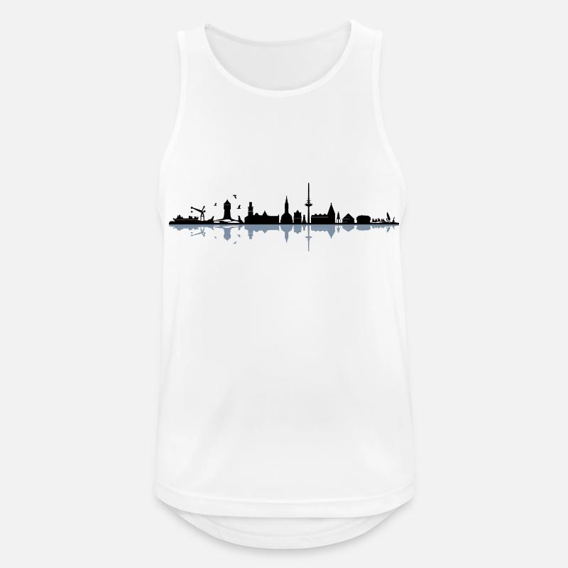 Skyline - Küste Cuxhaven - Männer Tank Top atmungsaktiv - Weiß