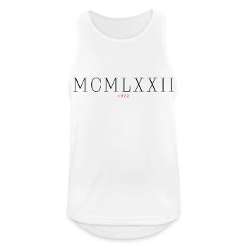 Roman numeral Year of birth Made in 1971 - Men's Breathable Tank Top - white - Front - Nick (188cm)