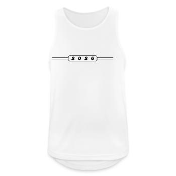 2026 - Männer Tank Top atmungsaktiv - Weiß - Vorne - Nick (188cm)